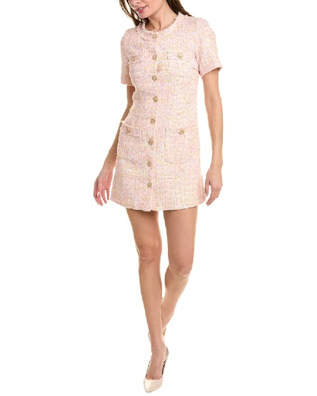 Women's shirt dress sway pop -JL Luxe Tweed Shirtdress