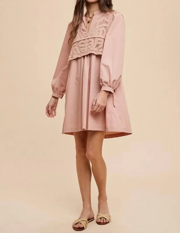 Women's shirt dress bloom pop -Harper Shirt Dress In Blush