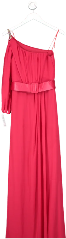 ladies-maxi-dress-tangerine-tide-dupple Red One Sleeve Maxi Dress UK S