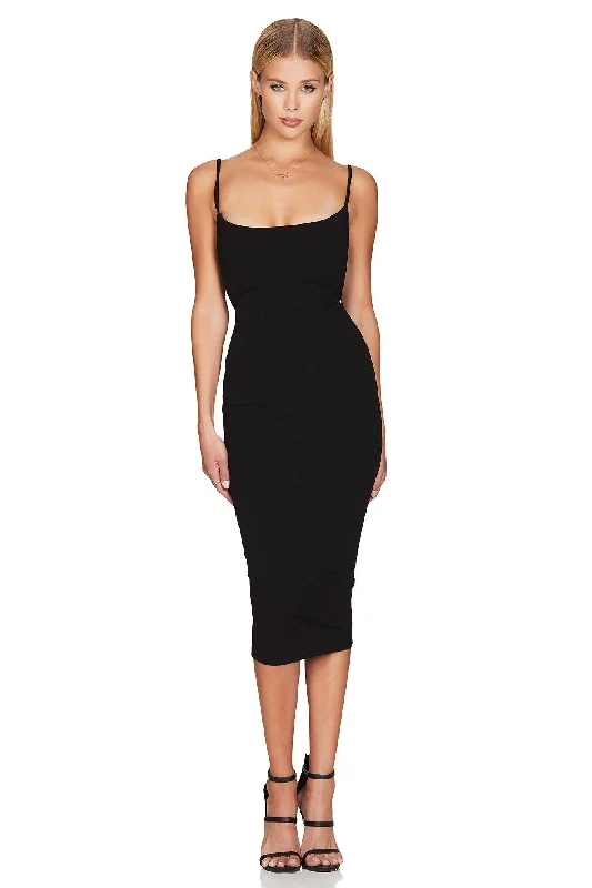 Women's midi dress shy flair -Nookie Bailey Midi Dress - Black