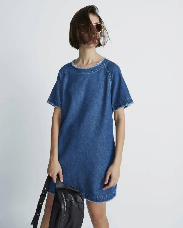 Women's shirt dress peak flair -Justine Shirt Dress In Suki