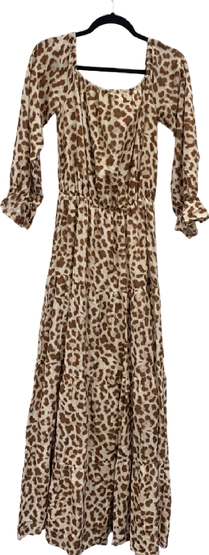 ladies-maxi-dress-prom-petal-Minni Leopard Print Maxi Dress S