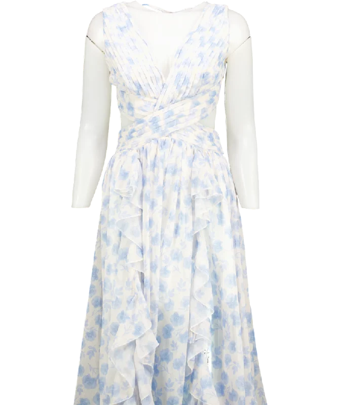 ladies-maxi-dress-knit-kiss-ALB Anne Louise Blue Astrid Maxi Dress UK 8