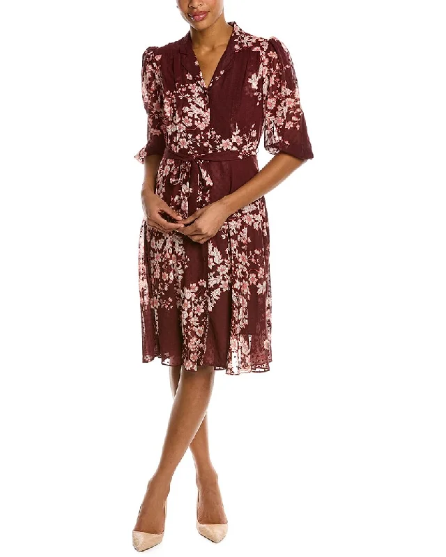 Women's shirt dress chat pop -Nanette by Nanette Lepore Swiss Dot Shirtdress