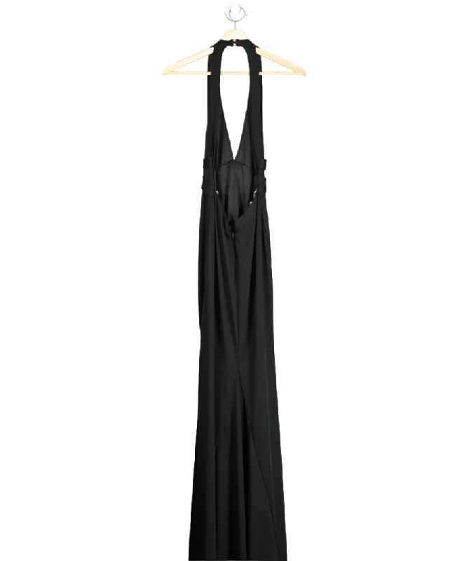 ladies-maxi-dress-day-to-dusk-JJ's House Black V-neck Sleeveless Maxi Dress No Size