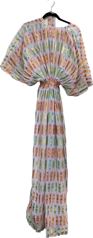 ladies-maxi-dress-beige-bliss-SUSANCARYS Multi-Coloured Maxi Dress UK 8