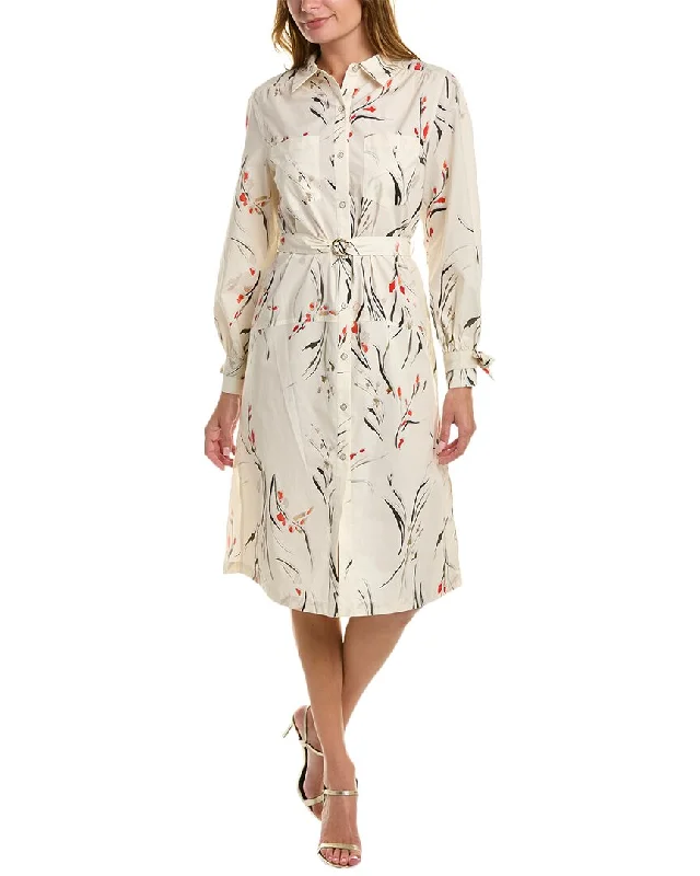 Women's shirt dress mute glow -Marchesa Notte Printed Shirtdress