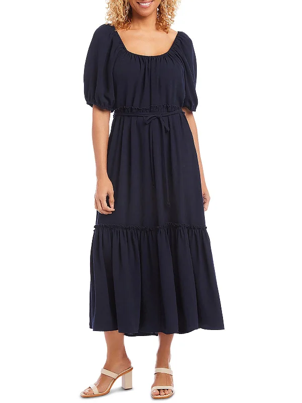 Women's flare dress high low -Womens Cocktail Midi Fit & Flare Dress