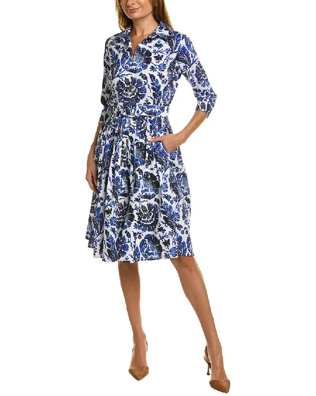 Women's shirt dress sway chic -Samantha Sung 3/4-Sleeve Shirtdress