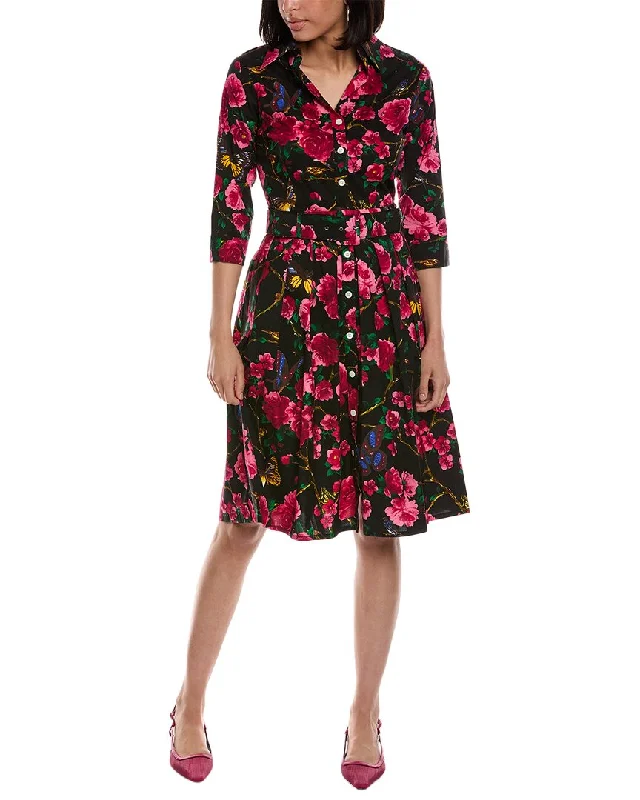 Women's shirt dress wrap flair -Samantha Sung Audrey Shirtdress