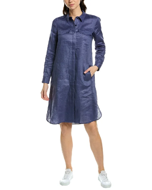 Women's shirt dress craft chic -go>silk Linen Shirtdress