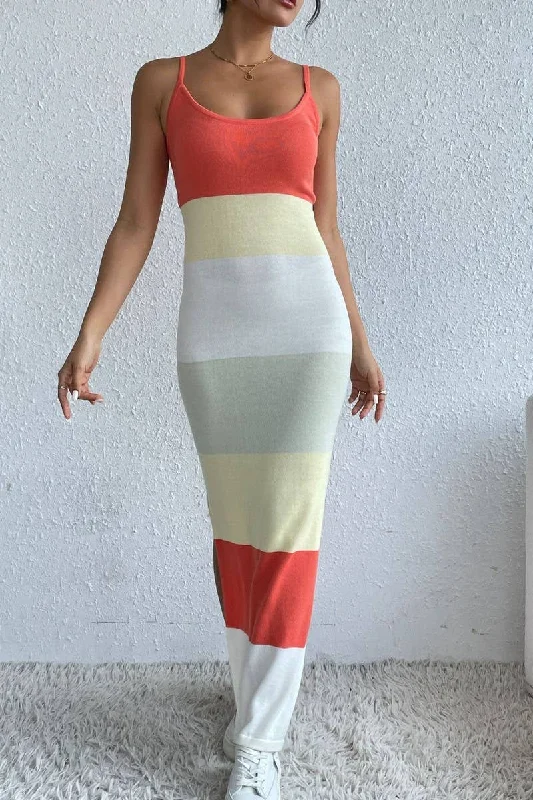 ladies-maxi-dress-travel-tide-COLOR STRIPED BACKLESS SLIT KNIT SLIP MAXI DRESS_CWDMD1308