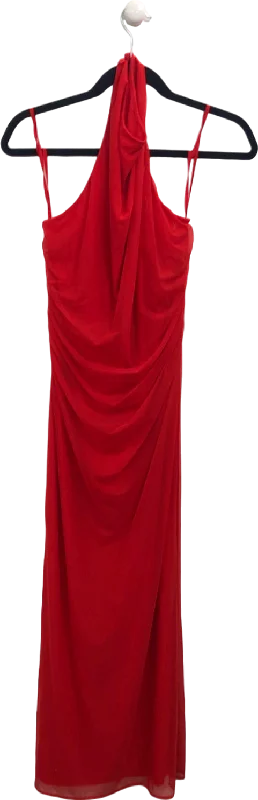 ladies-maxi-dress-fresh-fable-SIR Red Jacques mesh maxi dress UK XS