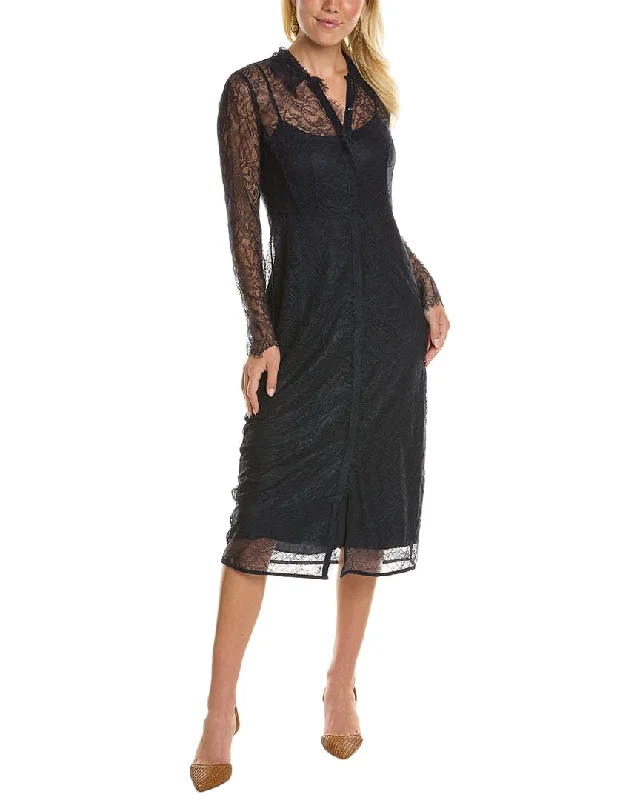 Women's shirt dress glee pop -Rebecca Taylor Lace Shirtdress