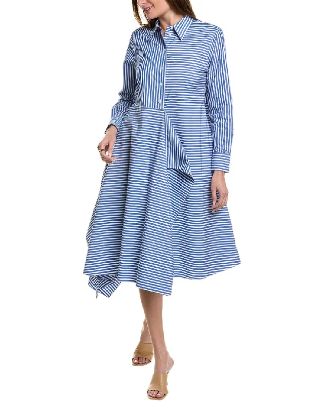 Women's shirt dress fam glow -Lafayette 148 New York Asymmetric Shirtdress