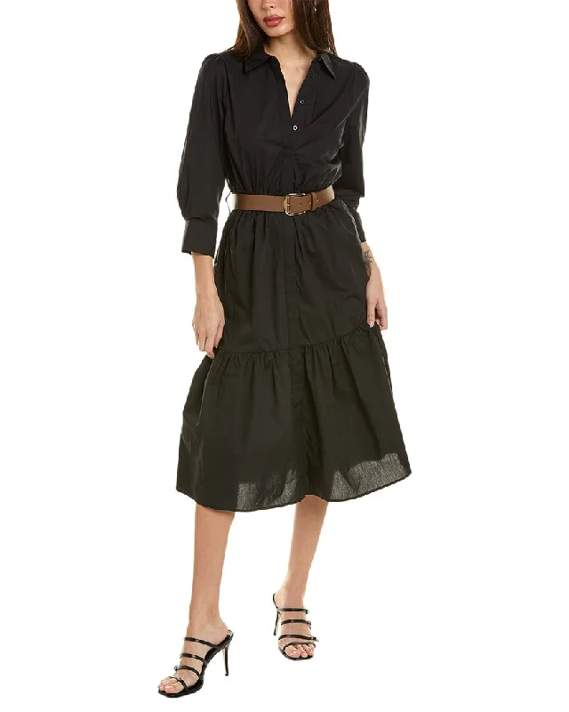 Women's shirt dress pep pop -Ellen Tracy Belted Shirtdress