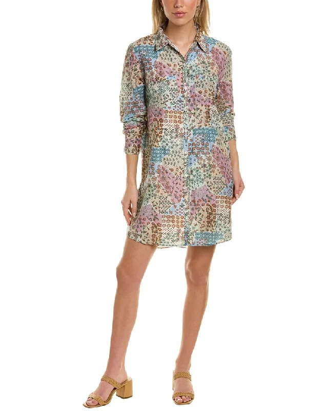 Women's shirt dress span flair -Roller Rabbit Primevere Shirt Dress