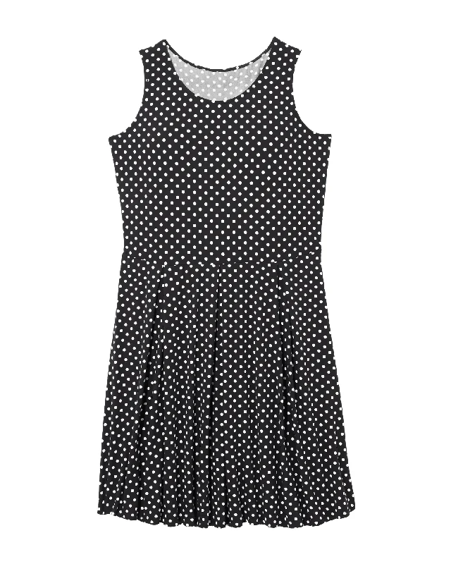 Women's flare dress red -Aurora Sleeveless Fit and Flare Dress | Black / White