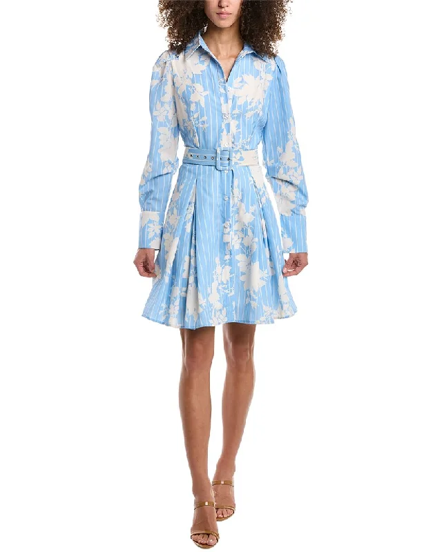 Women's shirt dress talk flair -Beulah Belted Shirtdress