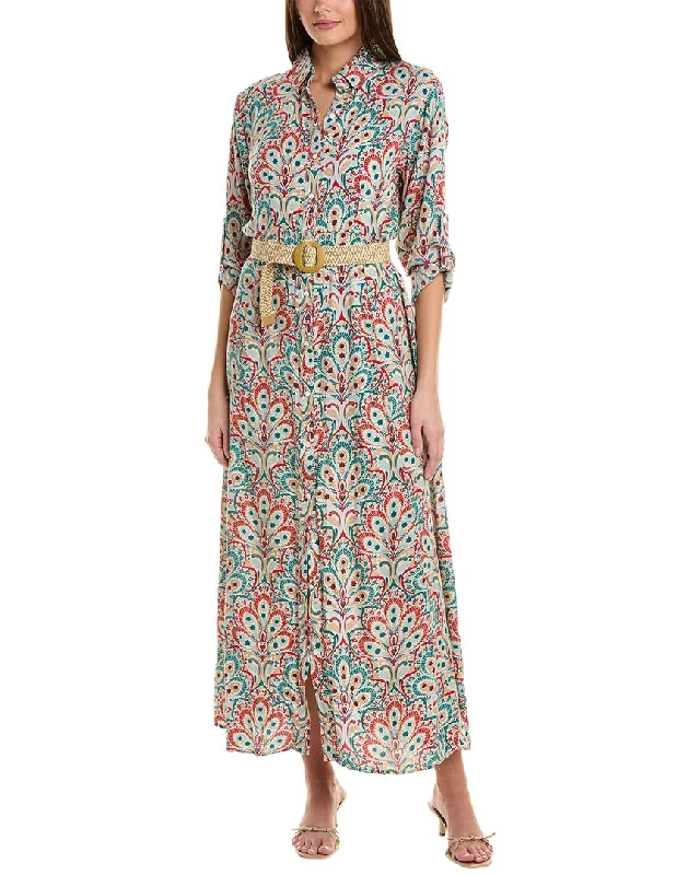 Women's shirt dress sway chic -ANNA KAY Feathers Shirtdress