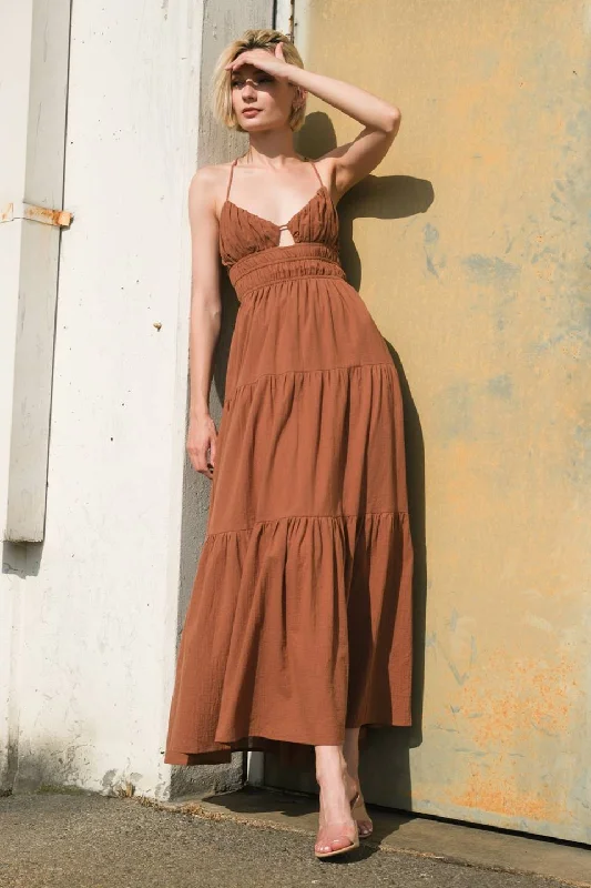 ladies-maxi-dress-low-cut-lush-EFFORTLESS ELEGANCE WOVEN MAXI DRESS