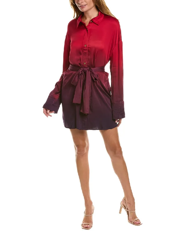 Women's shirt dress petal pop -Chaser Ombre Shirtdress