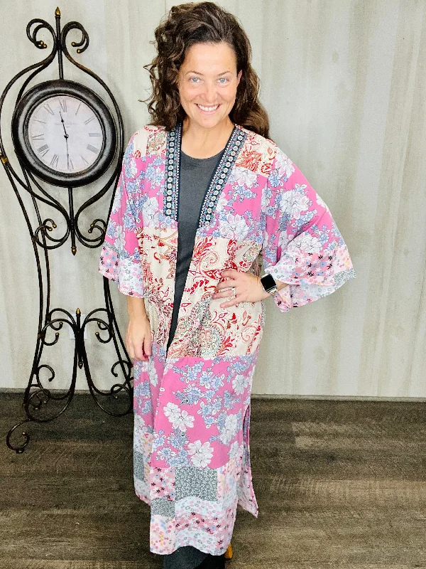 ladies-maxi-dress-v-neck-vogue-Rose Mix Maxi Kimono