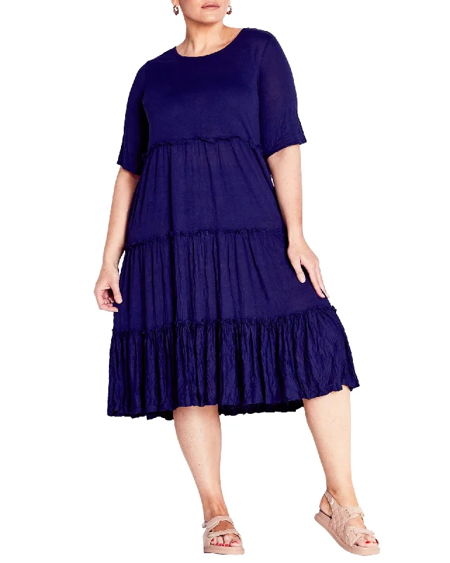 Women's midi dress keen pop -Midi Crush Dress | Navy