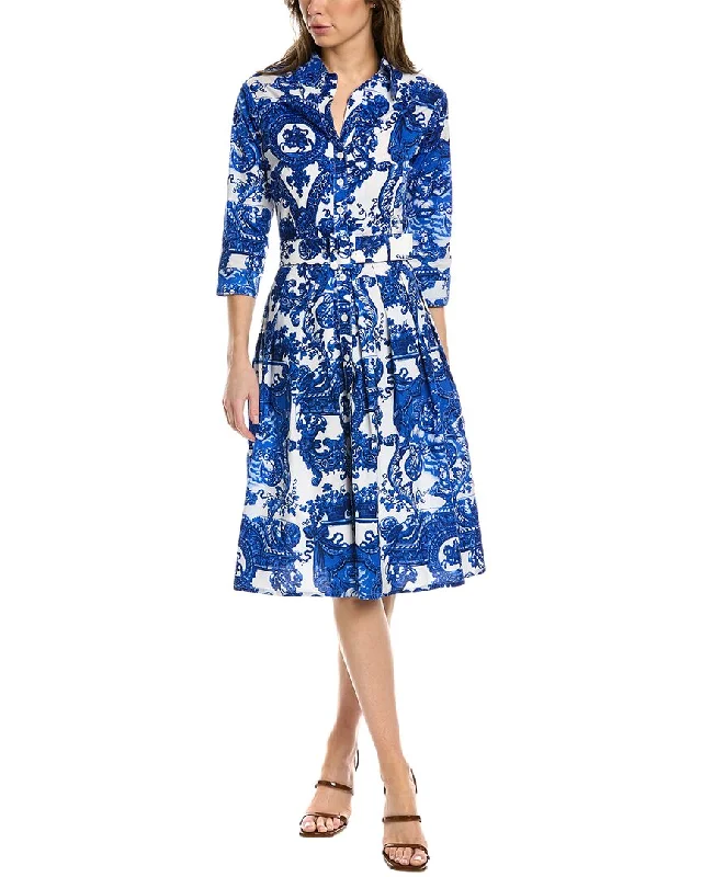 Women's shirt dress chat pop -Samantha Sung Audrey Shirtdress