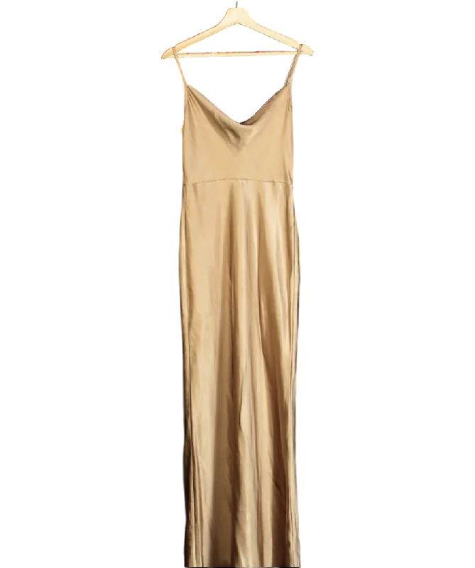 ladies-maxi-dress-date-night-dawn-PRETTY LAVISH Nude Amelia Maxi Dress UK 10