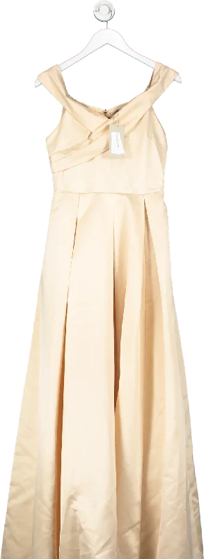 ladies-maxi-dress-sporty-sweep-Coast Nude Bandeau Full Skirt Maxi Dress UK S