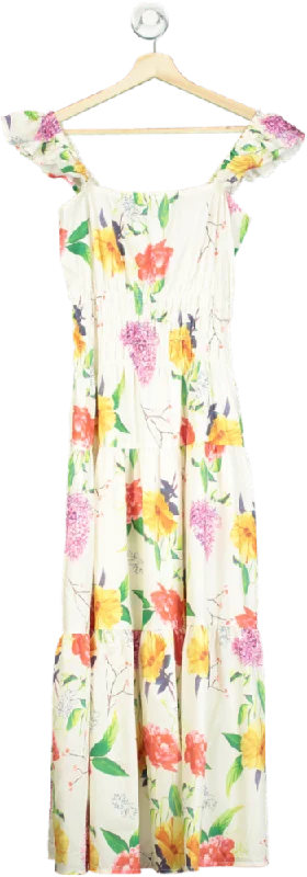 ladies-maxi-dress-crimson-cool-AX Paris Multicolour Floral Maxi Dress UK 8