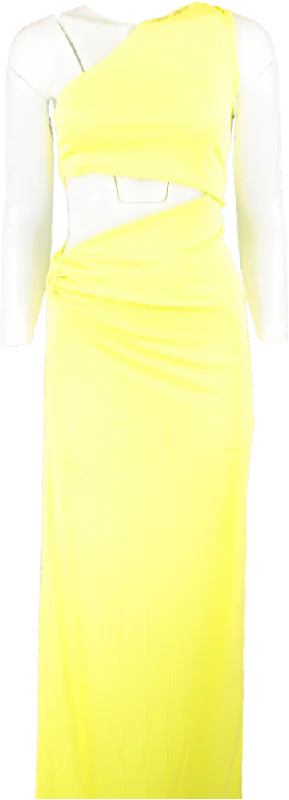 ladies-maxi-dress-wrap-wisp-REVOLVE Yellow X Revolve Decker Maxi Dress UK XS