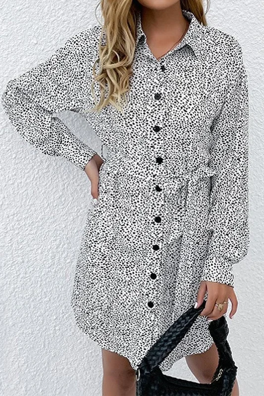 Women's midi dress gap pop -ANIMAL PATTERN BUTTON DOWN MIDI DRESS