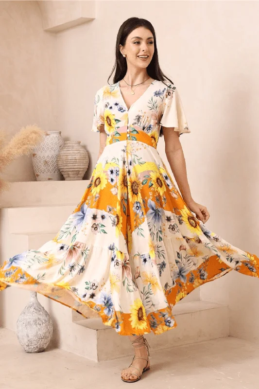 ladies-maxi-dress-petite-poise-Sunflower Maxi Dress