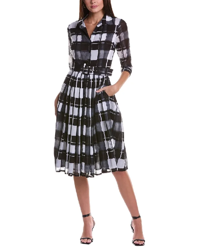 Women's shirt dress wing flair -Samantha Sung Audrey Shirtdress