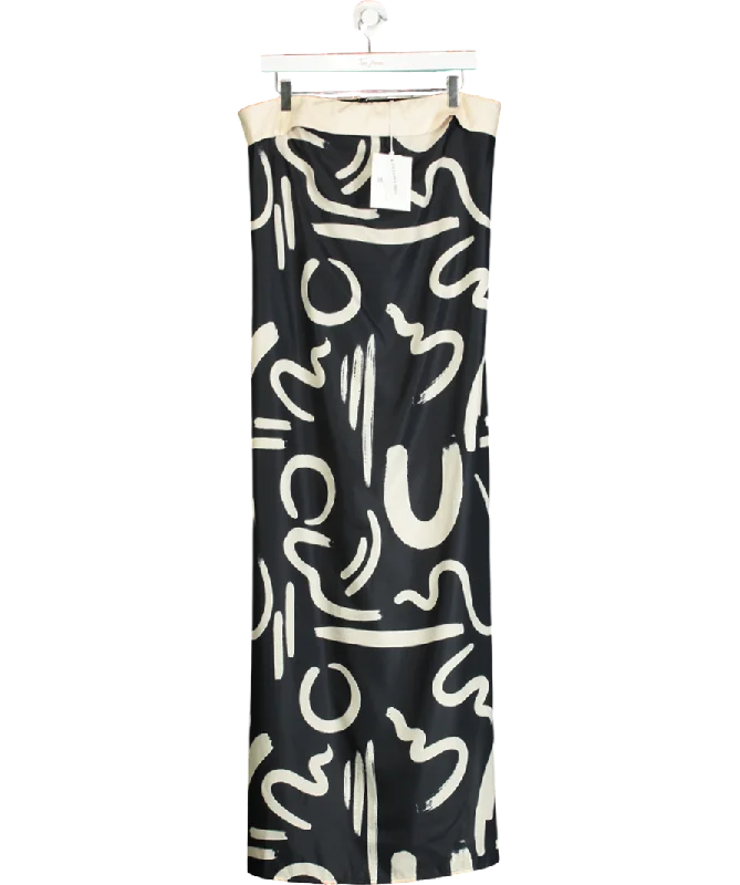 ladies-maxi-dress-chartreuse-chic-Runaway The Label Black Alba Maxi Dress UK 12