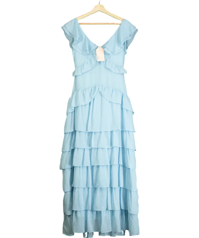 ladies-maxi-dress-street-silk-ALB Anne Louise The Blue Dreams Maxi Dress UK 8