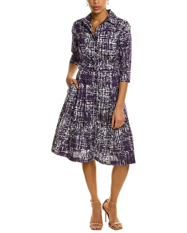 Women's shirt dress blaze pop -Samantha Sung Audrey 3 Shirtdress