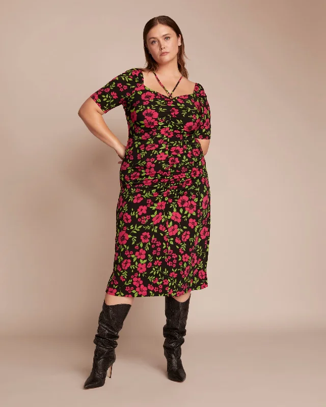 Women's midi dress oak flair -Lauryn Midi Dress | Falling Floral