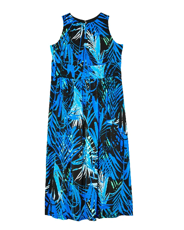 ladies-maxi-dress-girls-glow-Prairie Sleeveless Maxi Dress | Azure Blue / Black