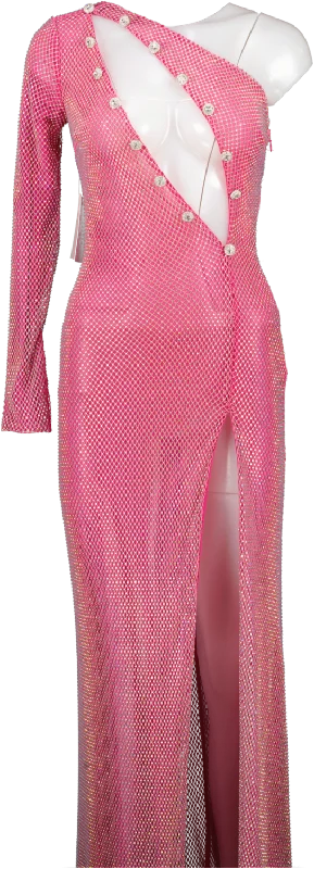 ladies-maxi-dress-budget-bliss-Alamour Pink Shanna Cut Out Maxi Dress UK 8