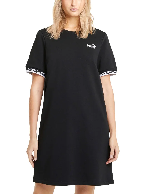 Women's shirt dress trek pop -Amplified Womens Logo Short Sleeve Sweatshirt Dress