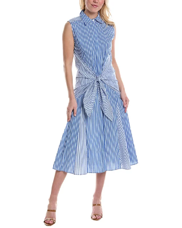 Women's shirt dress clean chic -Halston Cari Shirtdress