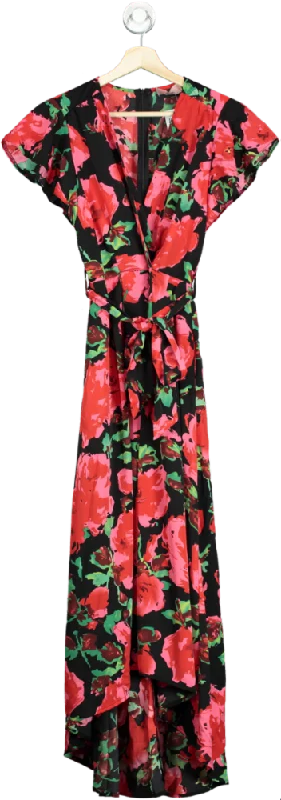 ladies-maxi-dress-evening-ember-AX Paris Black Floral Maxi Dress UK 8