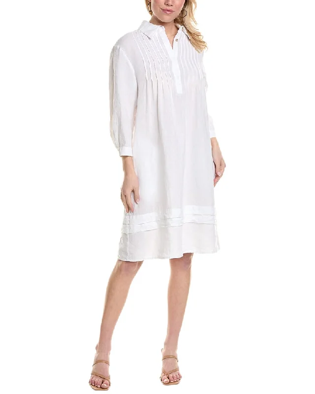 Women's shirt dress hot flair -Peserico Linen Shirtdress