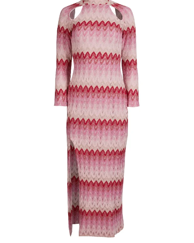 Women's midi dress chat pop -Barbie® Knit Midi Dress | Pink