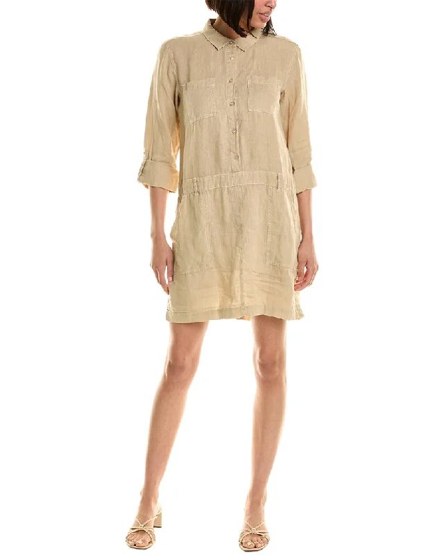 Women's shirt dress bare flair -Michael Stars Pilar Linen Shirtdress