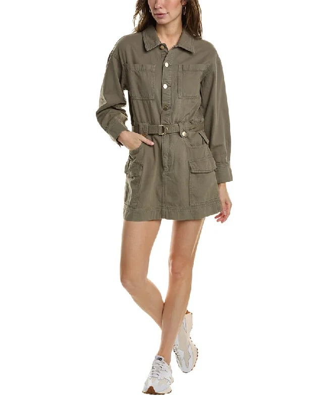 Women's shirt dress trim chic -DL1961 Coletta Linen-Blend Shirtdress