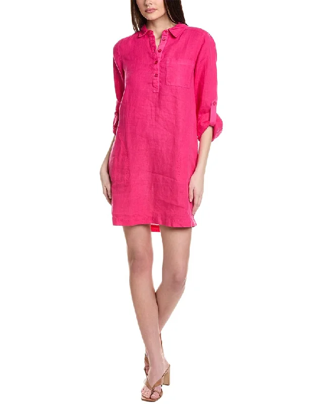 Women's shirt dress pep pop -Michael Stars Eleanor Utility Linen Shirtdress